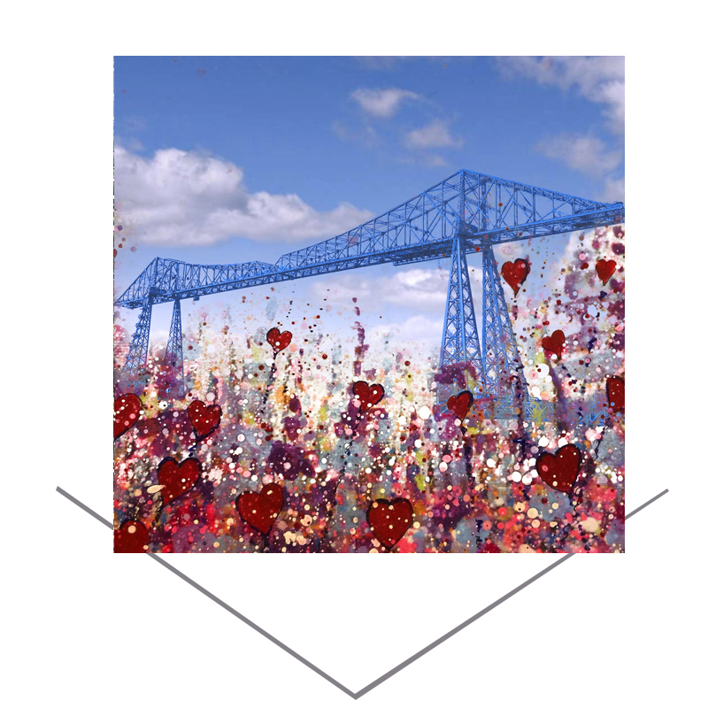 Transporter Bridge Greetings Card